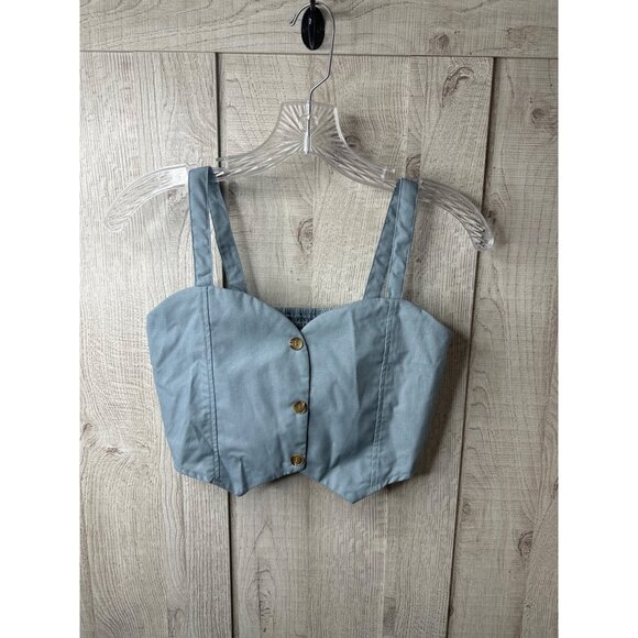 Girls 2 Piece Sleeveless Crop Top & Pants Set Size 11-12Y Summer Spring Beach - Picture 2 of 10